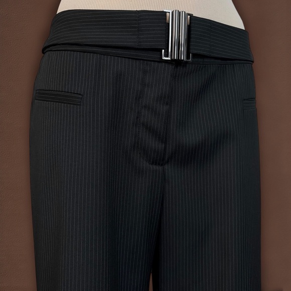 🎉SALE Reformation x Camille Rowe Cherie Low Rise Wide Leg Belted Pants Black - Picture 5 of 6